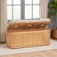 Banc de rangement avec plateau relevable en rotin naturel Brienda, H 17,55 po x l 47,07 po x P 16,35 po