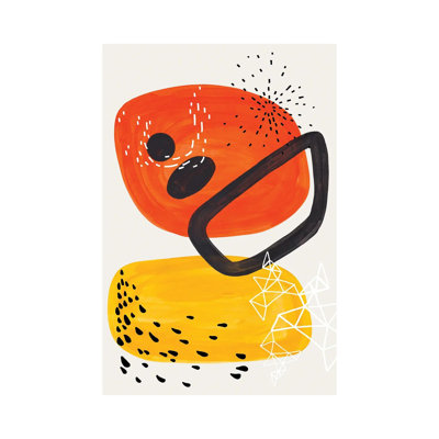 Orbes jaunes et orange par Enshape - Toile tendue