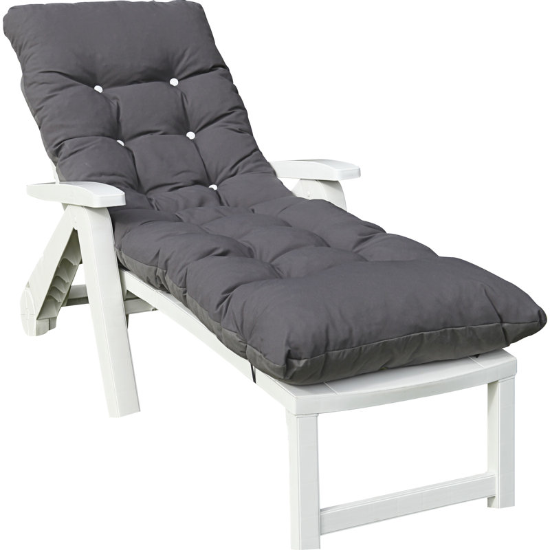 Sun Lounger Cushion, Charcoal Grey