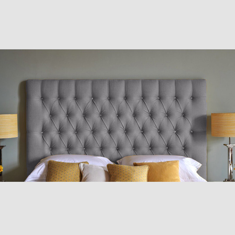 Carthy Upholstered Headboard, Double (4'6), Charcoal