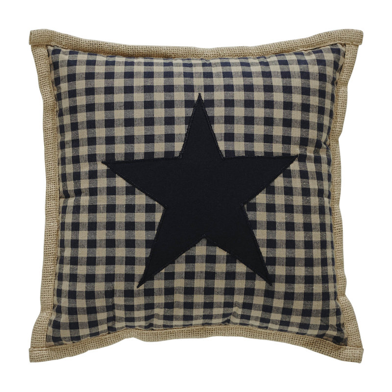 Coussin Black Check Star