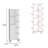 Linen 63-Inch High Bathroom Cabinet Linen Storage Cabinet  With Seven Open Shelves