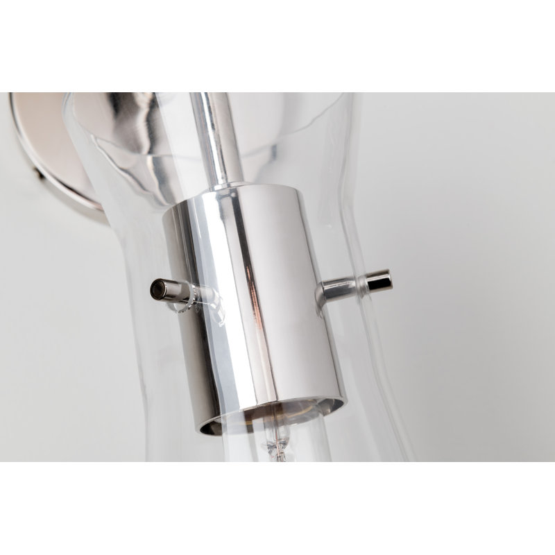 Luminaire suspendu en pot 1 lumière Gena, Nickel poli