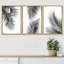 "Minimal Botanical" noir et blanc, palmier tropical, feuilles, impression sur toile encadrée moderne et organique, 3 pièces-119385162-91259774