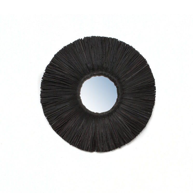 Alang Shell Flat Mirror, Black