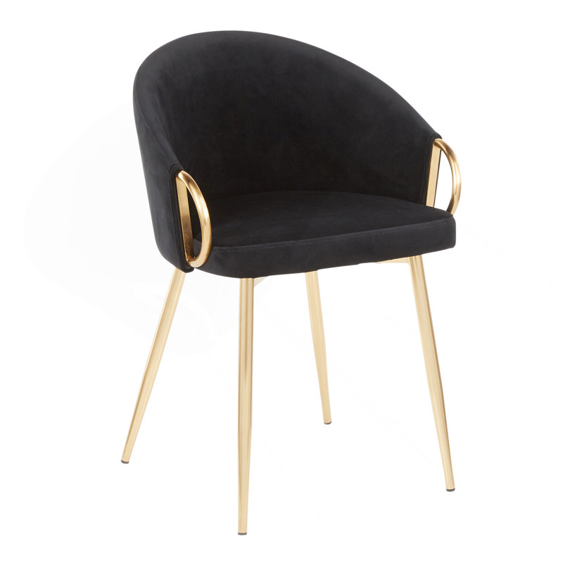 Chaise en métal et similicuir, Noir