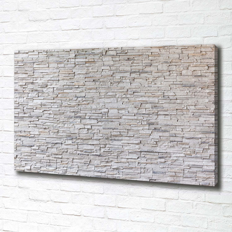 A stone wall 1 Piece Wrapped Canvas Wall Art