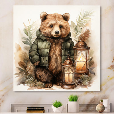 Ours en peluche de Noël, chambre de bébé III - art mural de l'ours en peluche
