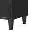 Meuble-lavabo 24 po avec lavabo, armoire de salle de bain avec tablette de porte, tiroir profond, panier coulissant à 2 niveaux, structure en bois massif et panneau de fibres à densité moyenne, un paquet, noir-621527767