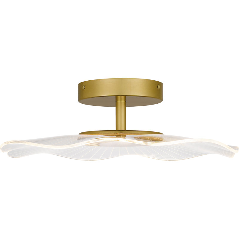 Liette Integrated LED Brushed Gold Semi-Flush Mount