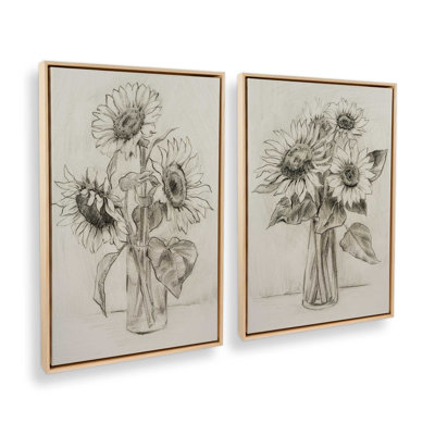 «Happy Sunflower Sketches», ensemble de 2 impressions