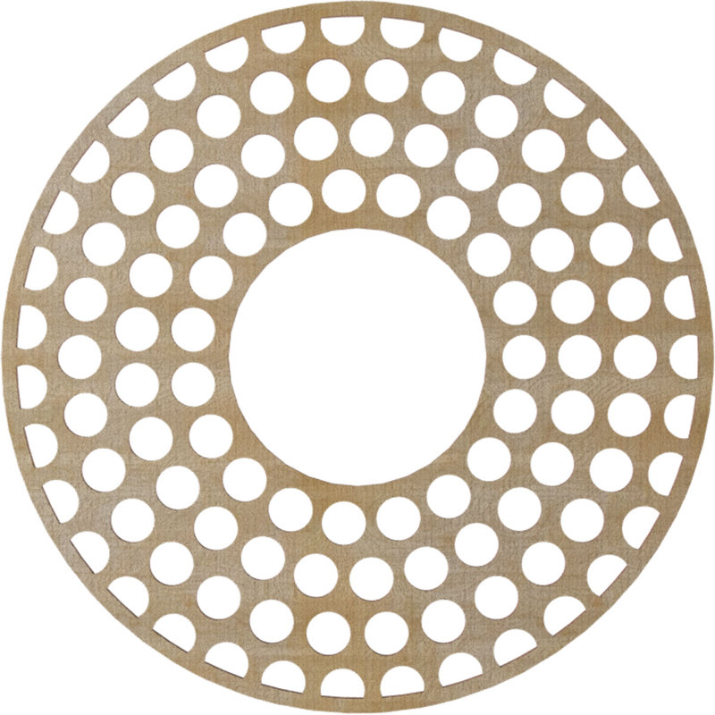 Médaillon de plafond en bois Fink, Bouleau, H 26 po x l 26 po x P 0,25 po