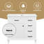 Meuble-lavabo simple sur pied 36 po avec lavabo en céramique, charnières et tiroirs à fermeture en douceur-505154364