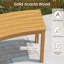 Banc d'extérieur courbé en bois d'acacia