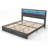 Upholstered Platform Bed With 2 Drawers,Storage Headboard With Charging Station And LED Light-101940059-101940057