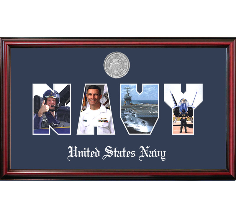 Navy Collage Photo Petite Picture Frame