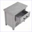Table de chevet 2 tiroirs gris clair