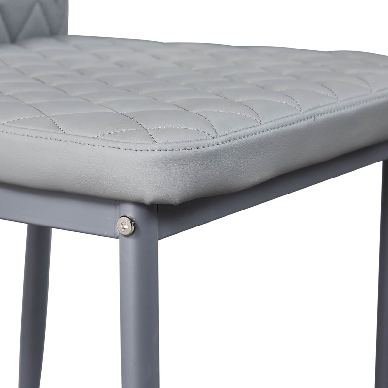Chaise d'appoint rembourrée Alcaraz, Gris
