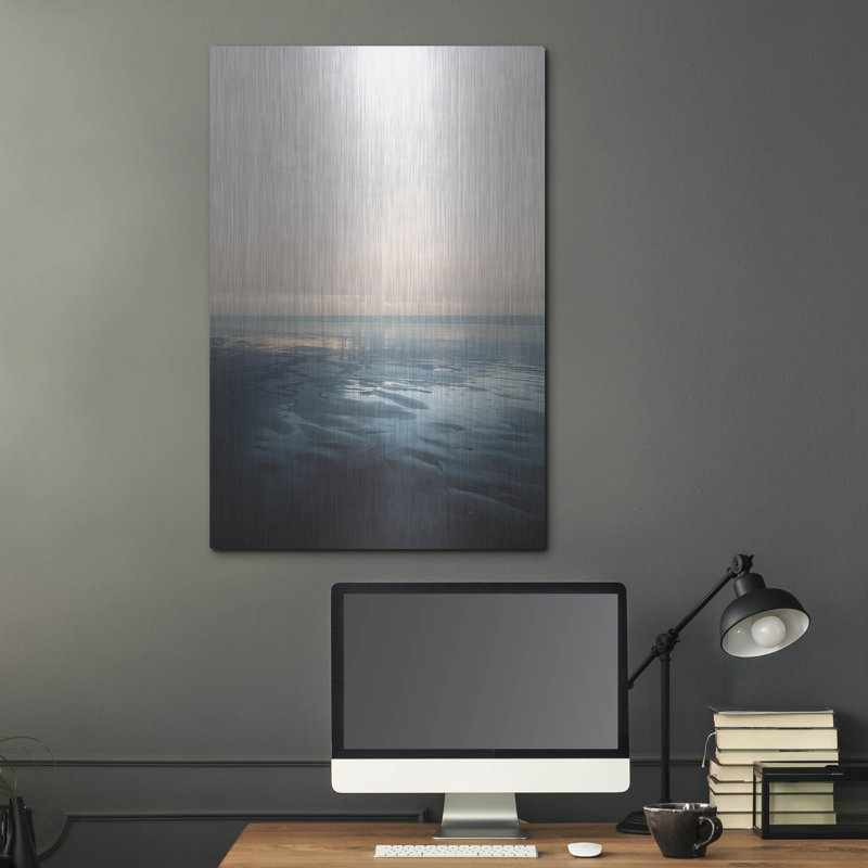 Art mural en métal «Ocean 29» par Ian Winistanley Beachcrest Home ™, H 36 po x l 24 po