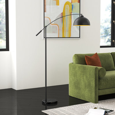 Atac 67.7'' Black Arched Floor Lamp