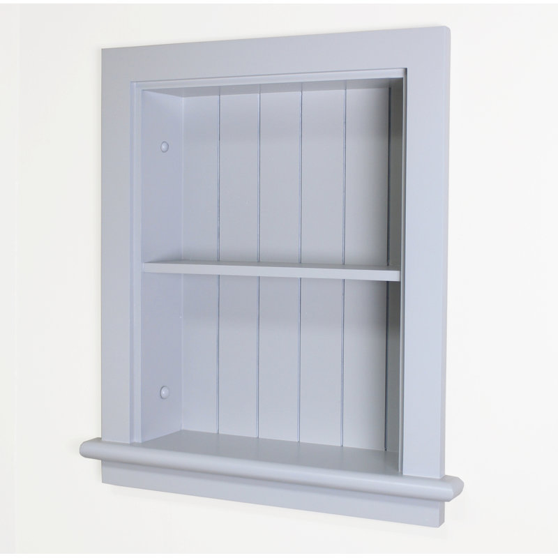 Aiden Recessed Wall Niche by Fox Hollow Furnishings, Light Gray