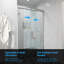 Porte de douche coulissante double en verre trempé l 48 po x H 76 po-92618913