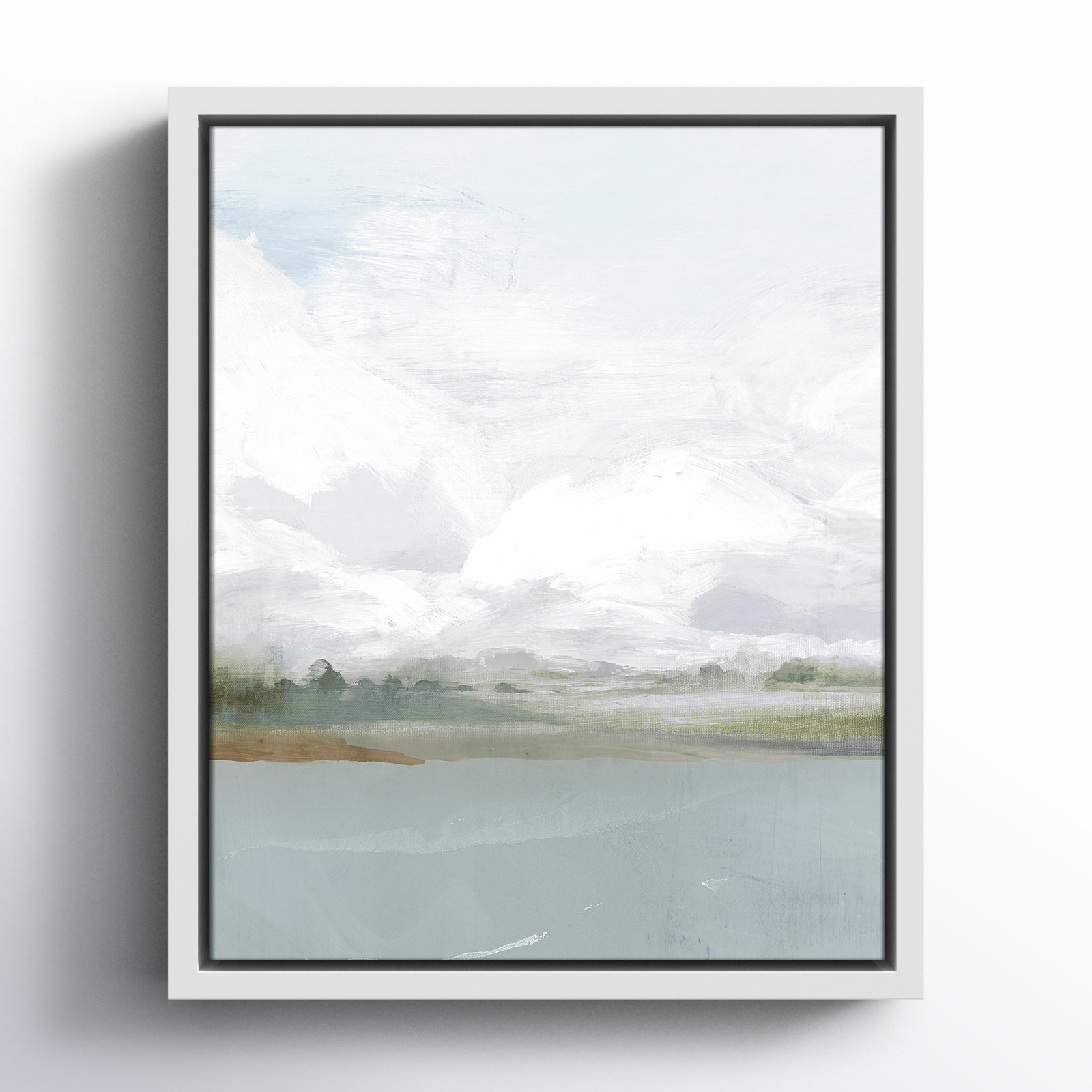 All Shore Painting, 11.5" H x 9.5" W, White
