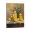 Lemons & Yellow Jars Still Life, Built-In Wooden Frame Wall Art, 16 X 20