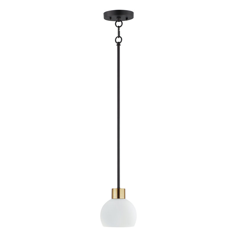 Luminaire suspendu en forme de dôme à 1 lumière Stackpole, Rupert bronze