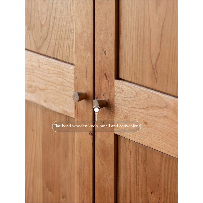Simple and Modern Solid Wood Small Wardrobe