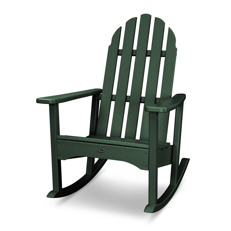 TREX Outdoors Cape Cod Adirondack Rocking Chair, Rainforest Canopy
