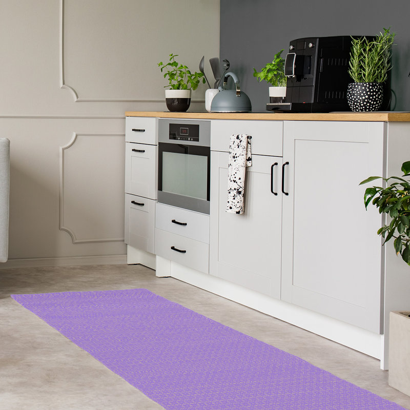 Tapis de zone mauve napperon, Tapis de couloir 2 pi 6 po x 8 pi