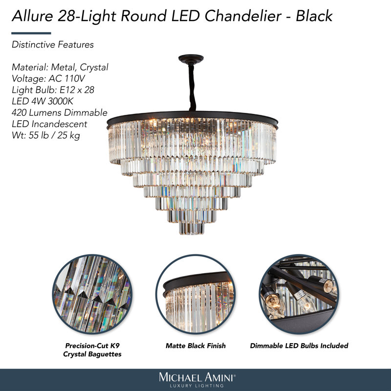 Allure 28-Light Round LED Chandelier