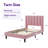 Modern Velvet Upholstered Platform Bed with Headboard, No Box Spring Needed-1138839785-1092655359