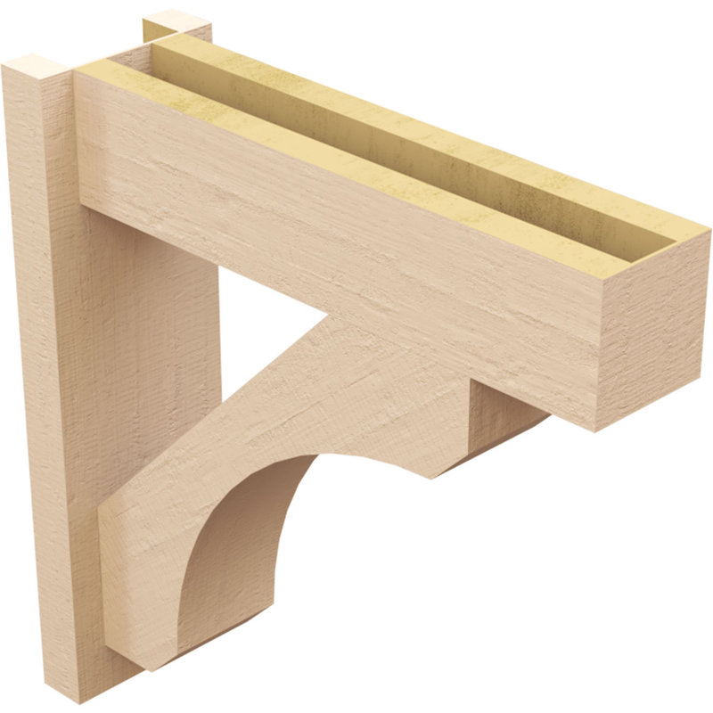 Support à grain de bois en cèdre brut Legacy Block, H 32 po x l 8 po x P 32 po