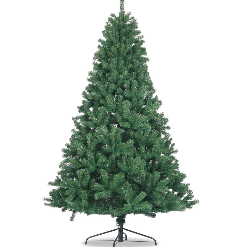 Sapin de Noël de 7,5 pi, épinette d'aspect naturel, 1400 branches, support pliable