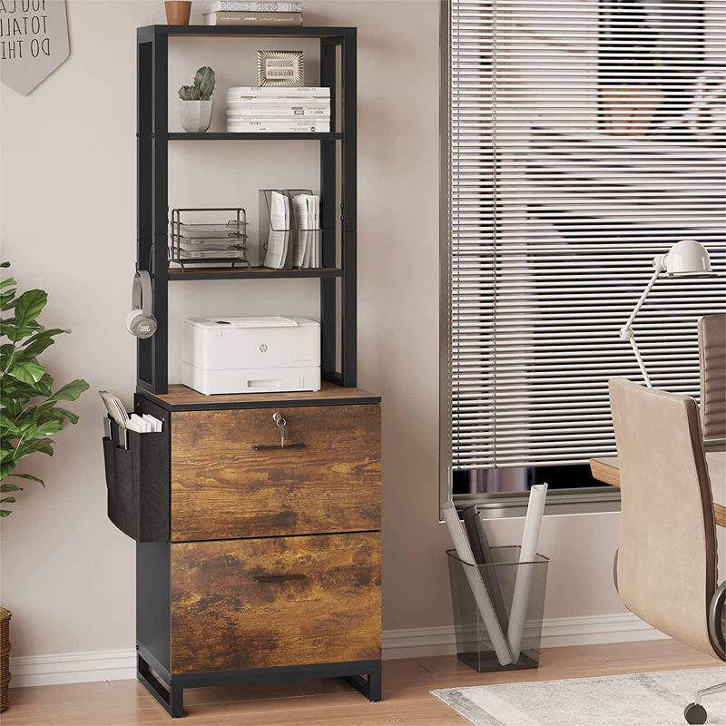 Mandip 19.7'' Wide File Cabinet, Brown