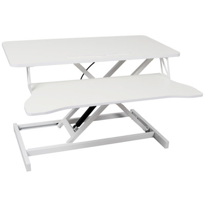 Bureau pour ordinateur portable à hauteur ajustable, station de travail assis-debout réglable avec plateau à clavier