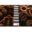 Tapis noir nouvel âge en laine de conception unique 3 pi 11 po x 6 pi 8 po One-of-a-Kind