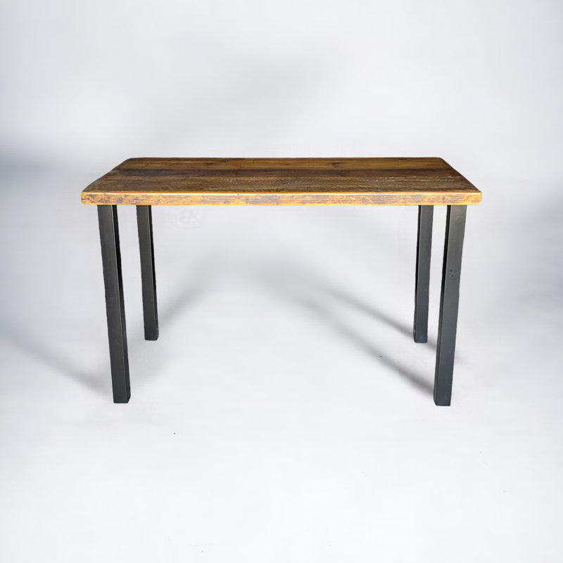 Bureau en bois récupéré à planches droites, H 29,5 po x l 48 po x P 24 po