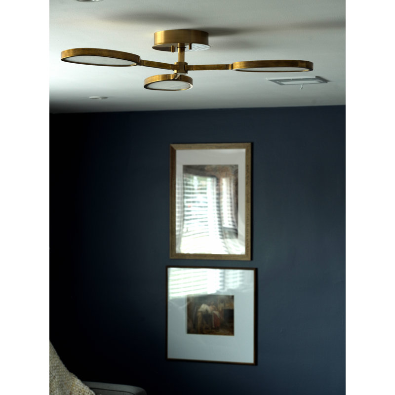 Patras 3 Light Semi Flush, Burnished Nickel
