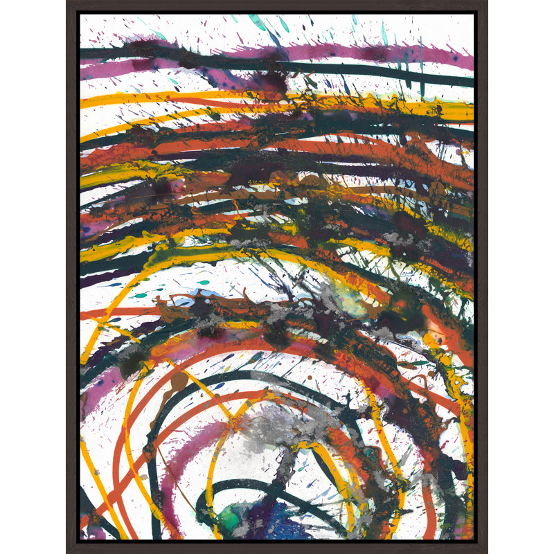 Couleurs Primaires III, art mural encadré, H 33,75 po x l 25,75 po, Espresso