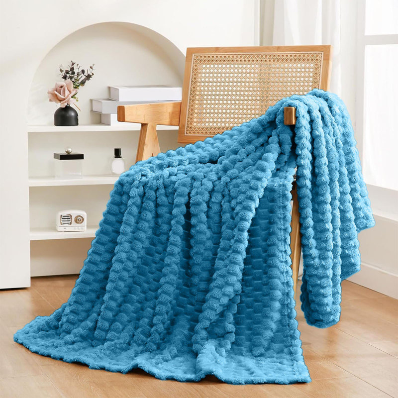 Couverture en velours Kondieu, Blue