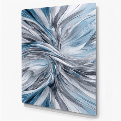Digital Abstraction 42 Grey Metal Wall Art