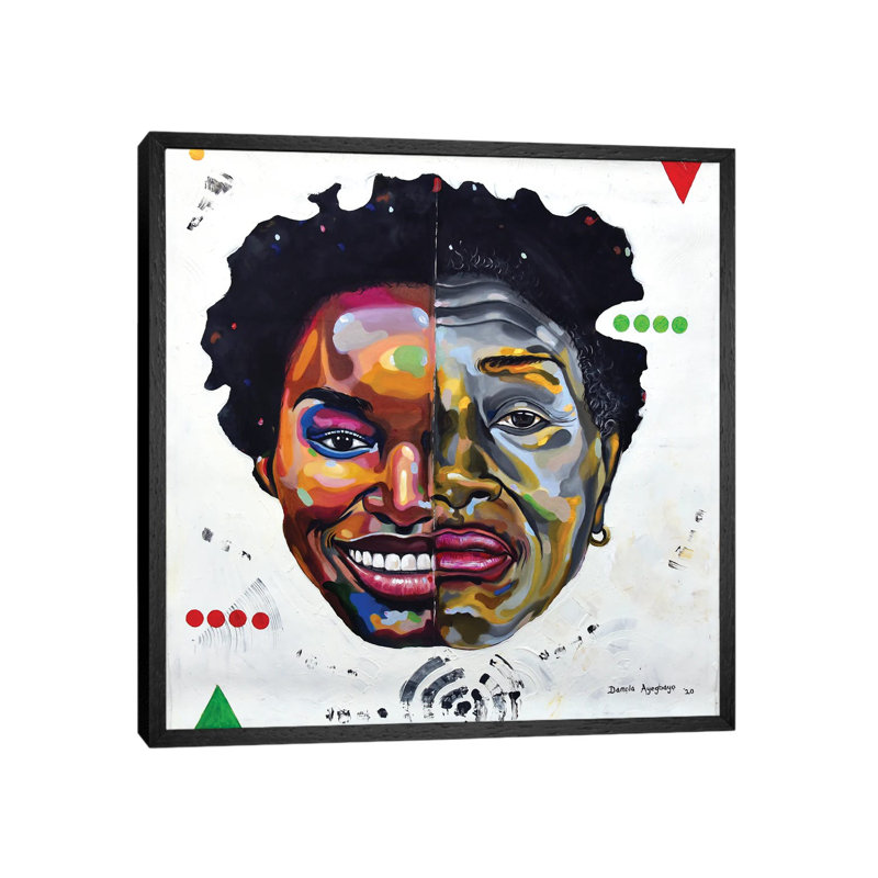 What Goes Around 1 Piece Wall Art on Canvas, 45.72cm H x 45.72cm W x 3.81cm D, Black Framed