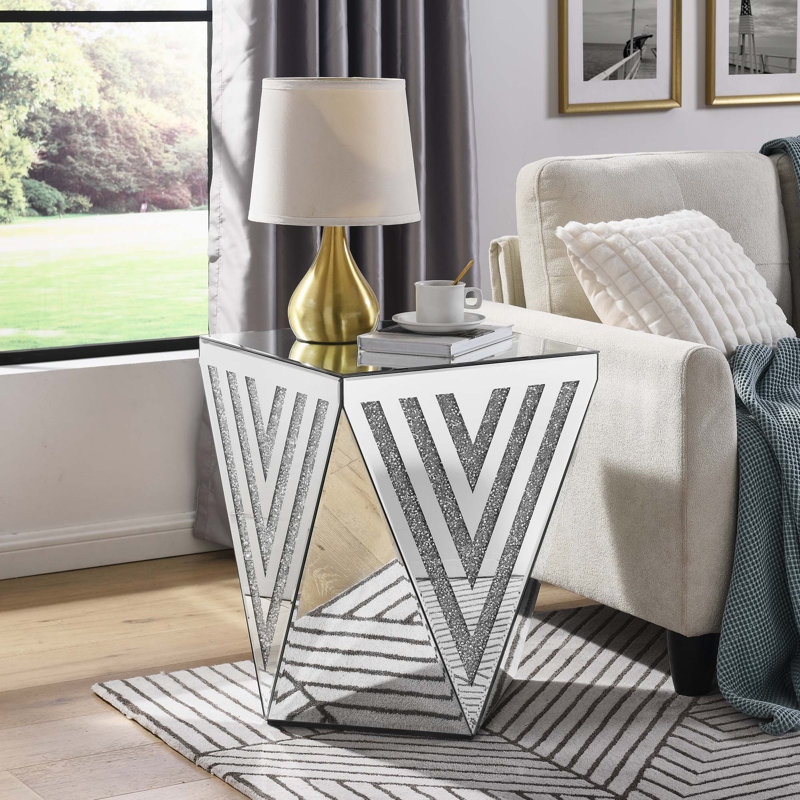Petite table basse à miroir