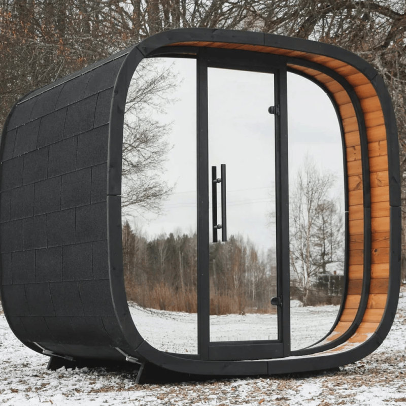 Sauna de luxe traditionnel en bois pour 2 personnes ZONEMEL avec chauffage 7 kW et contrôle WiFi intelligent)
