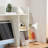 Classic Dorm Desk Bookshelf with Outlet - White