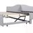 Twin Size Upholstered L-Shaped Daybed with Pop Up Trundle-111873746