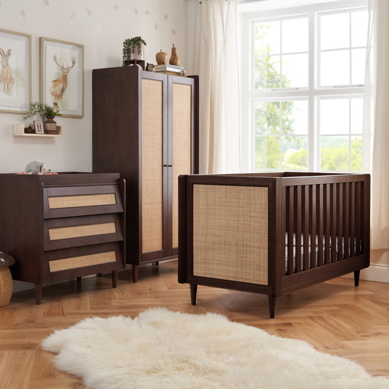Tutti Bambini Japandi 3pc Room Set, Warm Walnut